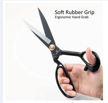 Picture of Tailor Scissors 10 inch - Heavy Duty Sewing Fabric Scissors for Leather Cutting Industrial Sharp Shears - Silver