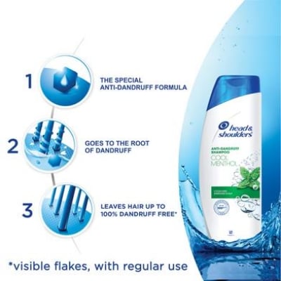Picture of Head and Shoulders Cool Menthol Anti Dandruff Shampoo - 340ML - White