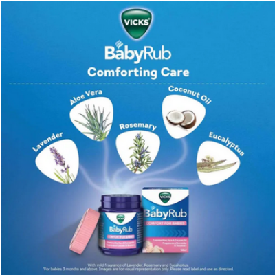 Picture of VICKS Baby Rub Comfort For 3 Months 50ml - White