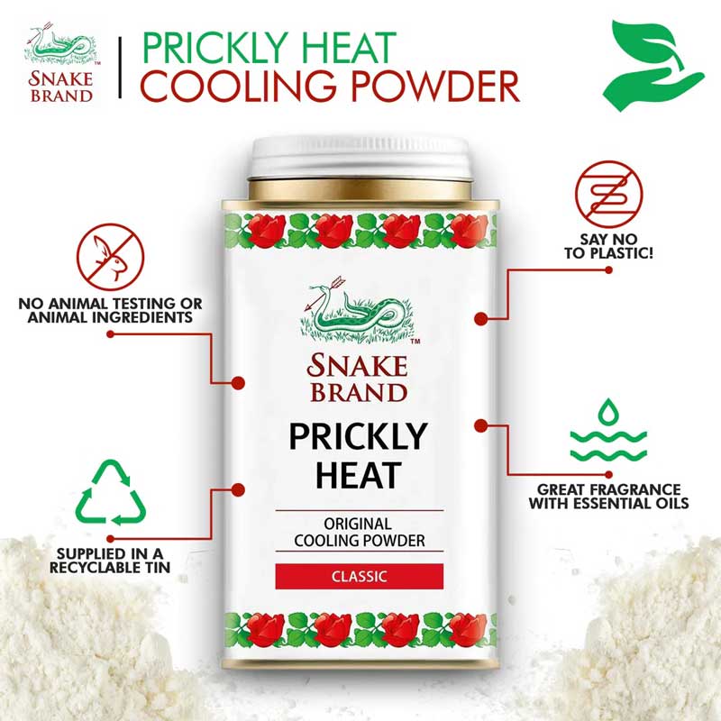 Picture of Snake Brand Prickly Heat Cooling Classic Powder 140g - White