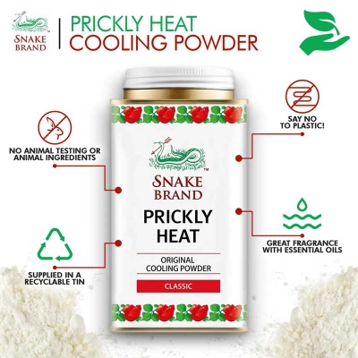 Picture of Snake Brand Prickly Heat Cooling Classic Powder 140g - White