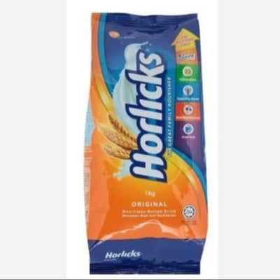 Picture of Horlicks Malt Powder Original Refill pack 900gm (malaysia,Dubai) - 1kg