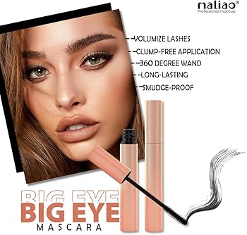 Picture of Maliao Big Eye HD Waterproof Mascara Black - 7 ml - Waterproof