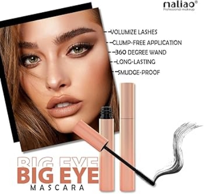 Picture of Maliao Big Eye HD Waterproof Mascara Black - 7 ml - Waterproof