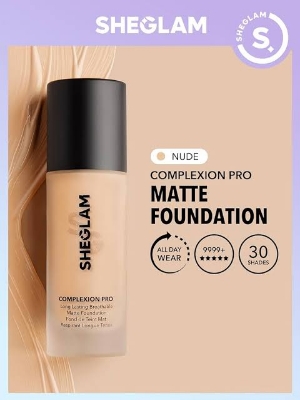 Picture of SHEGLAM Complexion Pro Long Lasting Breathable Matte Foundation - Almond-30ml - 3