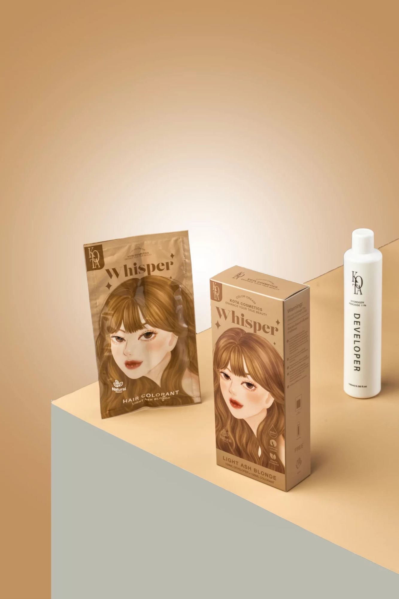 Picture of Kota Color Cream Hair Color (Light Ash Blonde) - Multicolor