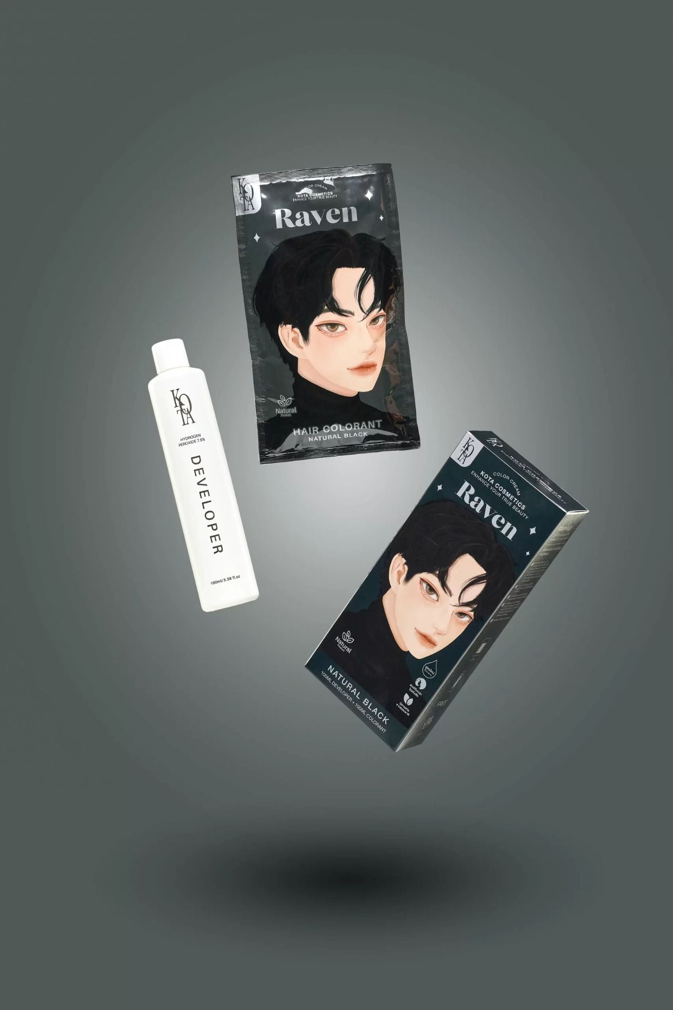 Picture of Kota Color Cream Hair Color (NATURAL BLACK) - Black