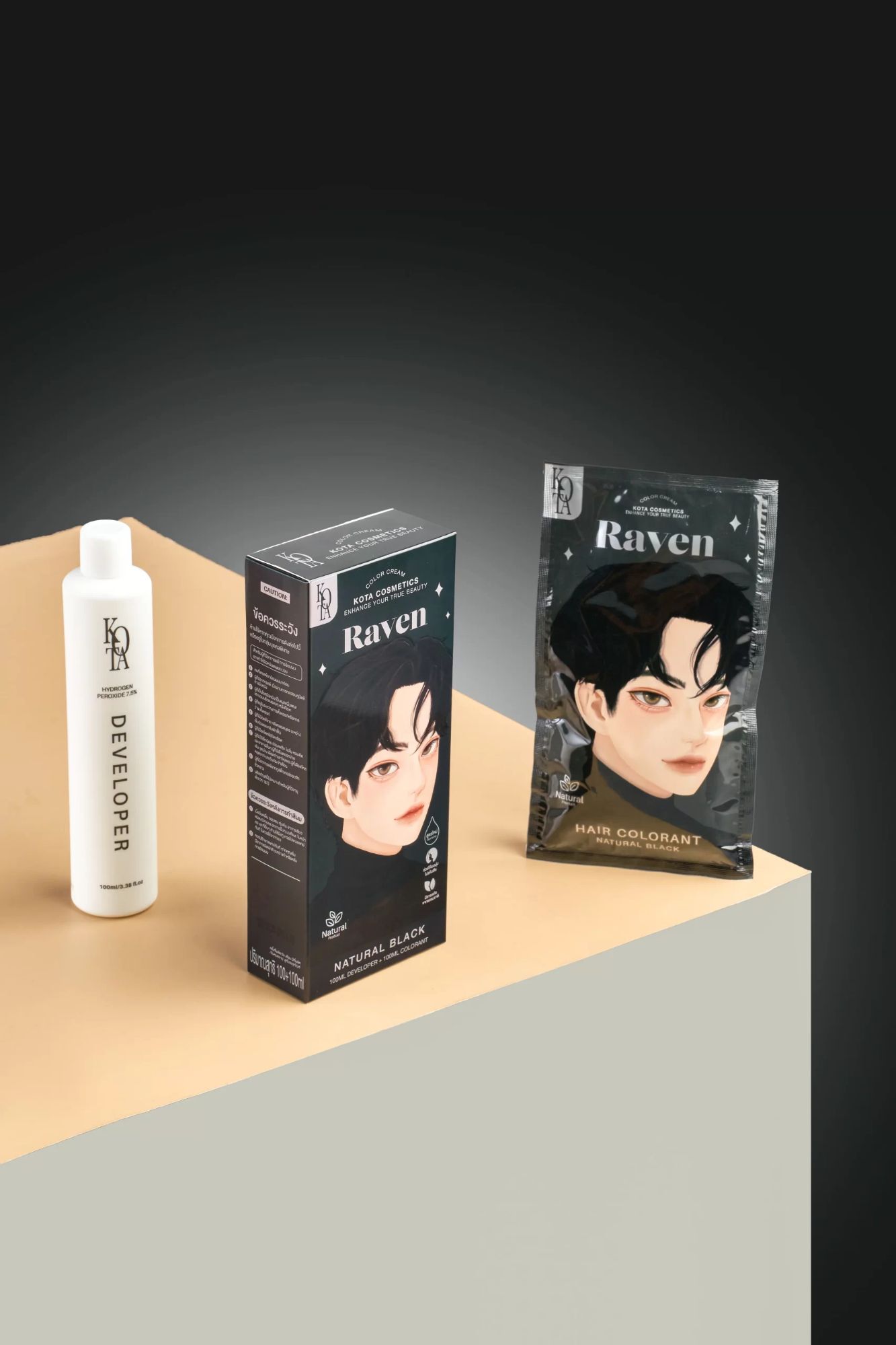 Picture of Kota Color Cream Hair Color (NATURAL BLACK) - Black