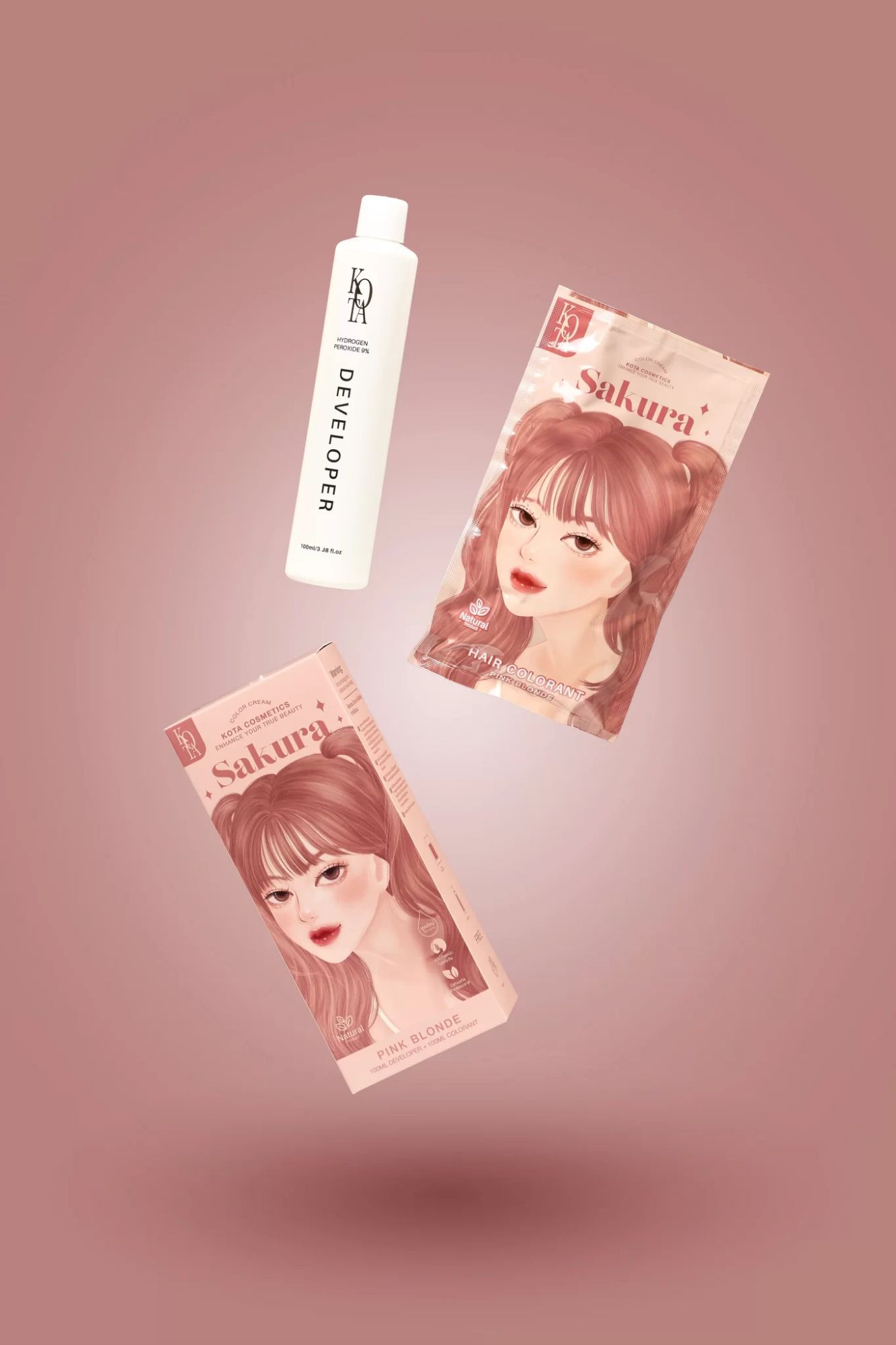 Picture of Kota Color Cream Hair Color (Pink Blonde) - Multicolor