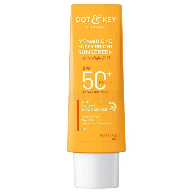 Picture of Dot & Key Vitamin C + E Super Bright Sunscreen - SPF 50, PA+++, Enhances Skin Glow & Radiance - Orange
