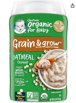 Picture of Gerber Organic Foods Grain & Grow Cereal-227g uk - 227
