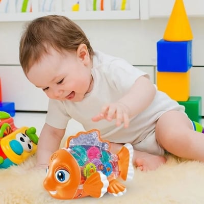 Picture of Transparent Gear Fish Toy For Kids