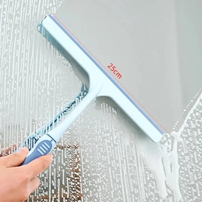Picture of Silicone Water Wiper Plate Glass Cleaner Scraper Car Windshield Cleaning Squeegee For Car Windshield Window Bathroom Kitchen - 1pcs