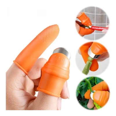 Picture of Silicone Vegetable And Fruits Thumb Cutter Finger cutter 5 in 1