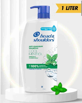 Picture of Head & Shoulders Cool Menthol AntiDandruff Shampoo for Women & Men, 1L - Multicolor