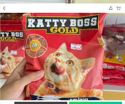 Picture of Katty Boss Gold Adult Cat Food Chicken 400g - White