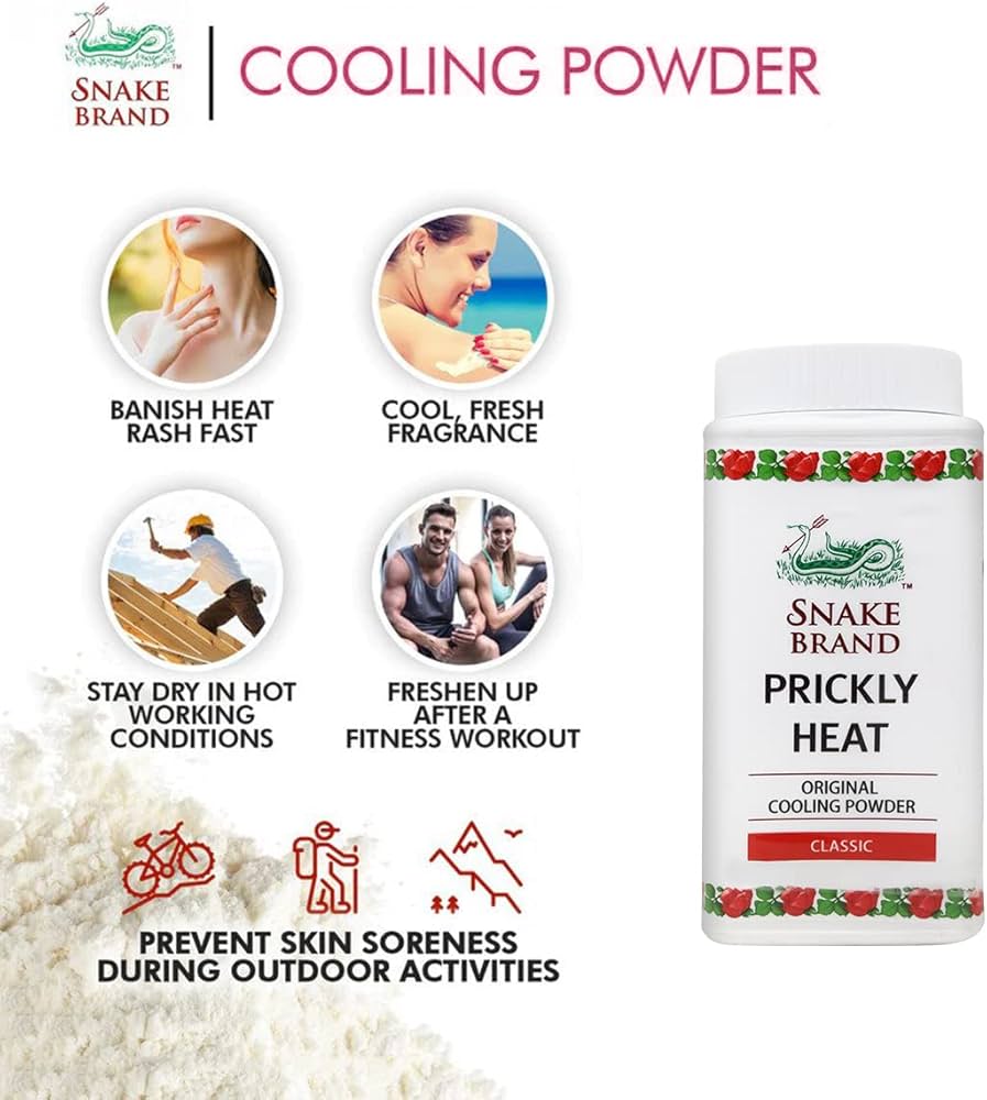 Picture of Snake Brand Prickly Heat Cooling Classic Powder 50gm - White