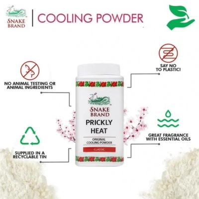 Picture of Snake Brand Prickly Heat Cooling Classic Powder 50gm - White