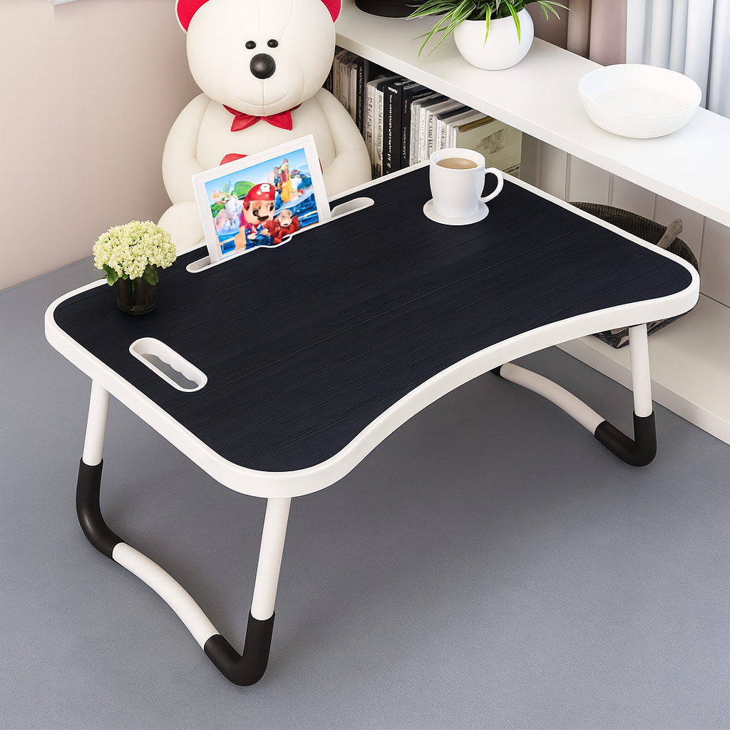 Picture of Foldable Home Laptop Notebook Stand/Desk Table For Study (With Drawer) Practical Study Table WithStorage