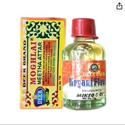 Picture of DEER BRAND MOGHLAI Meetha Attar Mitha + Mughlai Biryani Flavor Attar 13g