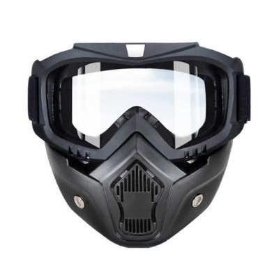Picture of Modular Motorcycle Bike Riding Helmet Helmet Face Cover for biker White Glass