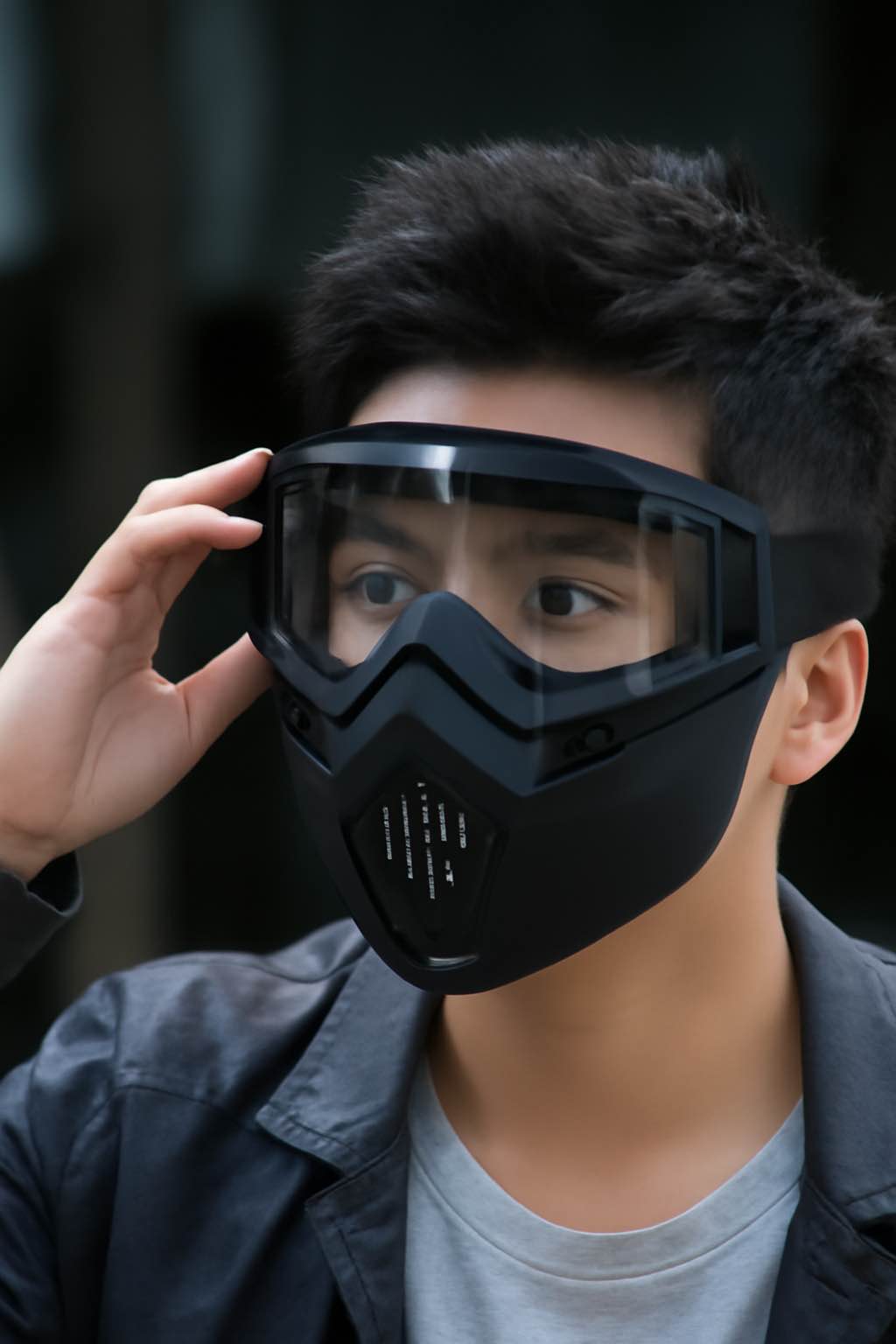 Picture of Modular Motorcycle Bike Riding Helmet Helmet Face Cover for biker White Glass