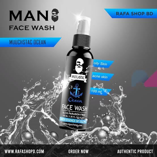 Picture of Muuchstac Ocean Face Wash For Man 100ml - Black