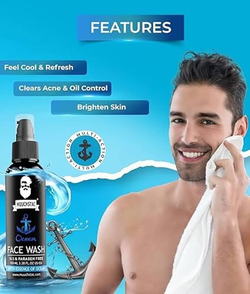 Picture of Muuchstac Ocean Face Wash For Man 100ml - Black