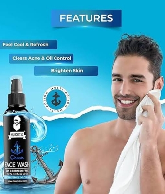 Picture of Muuchstac Ocean Face Wash For Man 100ml - Black