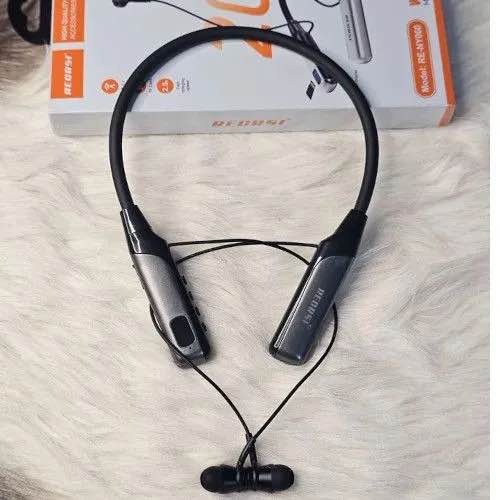 Picture of Recrsi Wireless Neckband Bluetooth Earphone RE-NY060 চার্জ ব্যাক আপ ২০০ ঘন্টা।