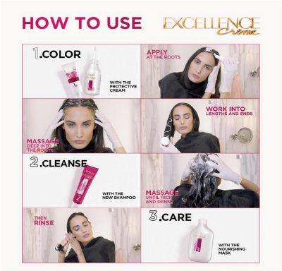 Picture of Loreal Paris Excellence Creme Hair Color - 1 Black (100gm+72ml)