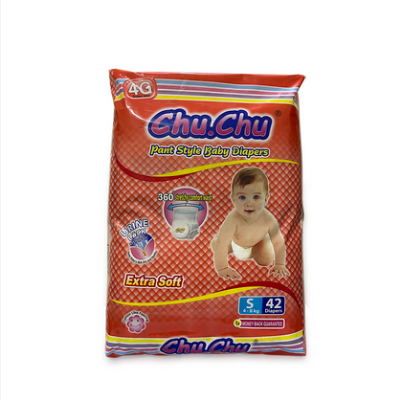 Picture of Chu Chu Pants System Baby Diapers (S Size) (4-8kg) (42Pcs)