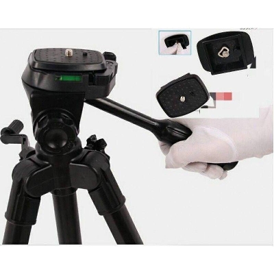 Picture of DIGIPOD TR472 Compact Lightweight Aluminum Flexible Digital Camera Camcorder Tripod for Canon Nikon Sony Fuji Olympis Panasonic Black