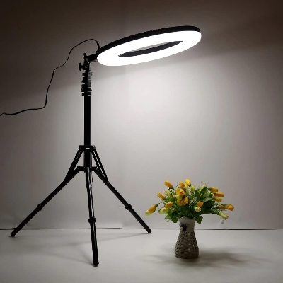 Picture of 14'' Remote control Dimmable Ring Light Live Broadcasting, photography, Self-portrait with Light Stand for Smartphone Black