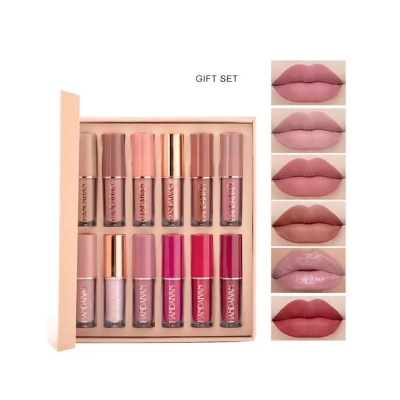 Picture of HANDAIYAN 12 Colors 2.5ml Lip Gloss Liquid Lipstick Makeup Matte Lip Gloss Waterproof Long Lasting Moisturizing Lip Stick 12 Colors Lip New