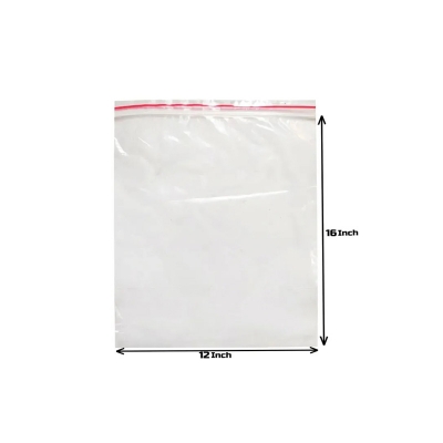 Picture of Resealable 12"X16” Pack of 25 pcs Clear Plastic Reclosable Zipper Poly Bags with Resealable Lock Seal Zipper Plastic Storage Packet for Food Freezing Jewelry Clothes Docs Candy Cookies Snacks Vitamins Books Seeds