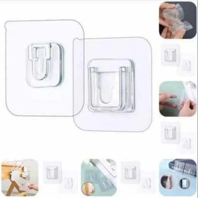 Picture of 10Pair Double Sided Wall Adhesive Hook Socket Holder