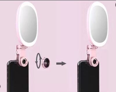 Picture of Beauty LED Flash Light & Lens For Selfie Shutter M-928 (1 Pcs Set) Pink