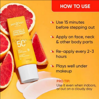 Picture of Dot & Key Vitamin C + E Sunscreen, SPF 50+ PA++++ 80g - Pink