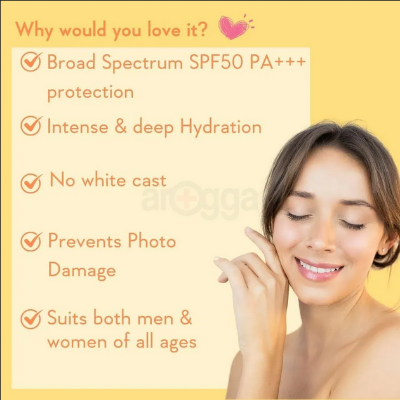Picture of WishCare Sunscreen Body Lotion SPF 50 PA+++ with Niacinamide, Ceramide Carrot Seed and Raspberry-200ml