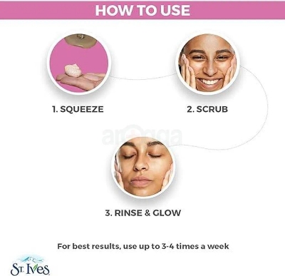 Picture of Face Scrubs - St. Ives Radiant Skin Face Scrub For Dull Skin Pink Lemon and Mandarin Orange With 100 percent Natural Exfoliates - 170ml - Multicolor