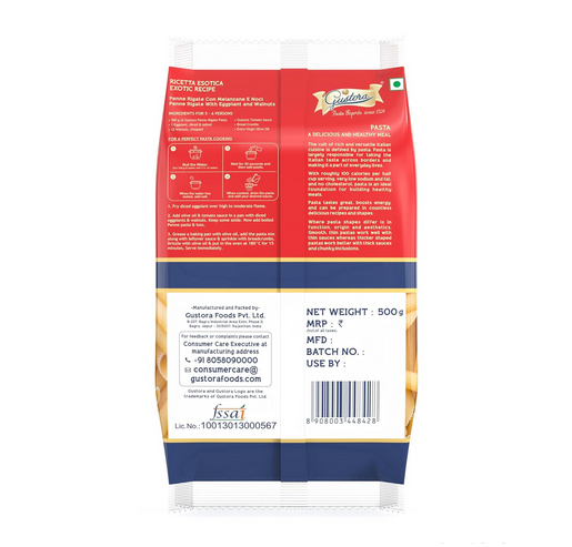 Picture of GUSTORA Penne Rigate Pasta, 500g