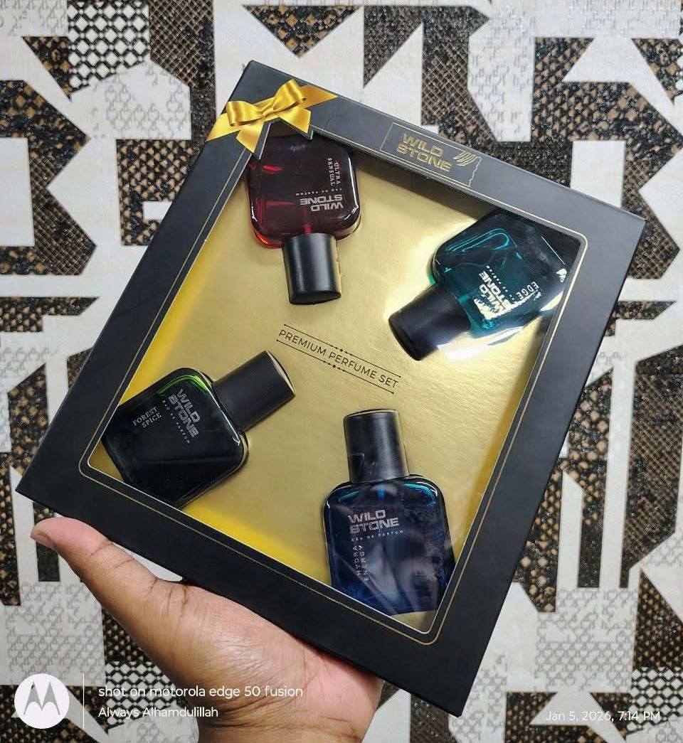Picture of Wild Stone EDP Gift Set for Men | Edge, Ultra Sensual, Hydra Energy, and Forest Spice Pack of 4