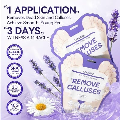 Picture of Lanbena Lavender Foot Peel Mask - 40g