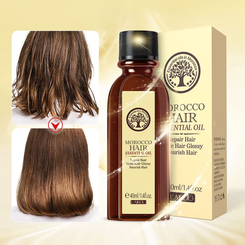 Picture of LAIKOU Hair Care Moroccan Pure Argan Oil Hair Essential Oil for Dry Hair Types Multi-functional Hair Care Products for Woman-40ml