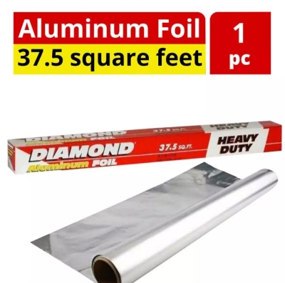 Picture of Diamond Aluminium Foil Paper - Durable Essential For Kitchen Use - Measures 37.5 Sqf For Multiple Culinary Applications