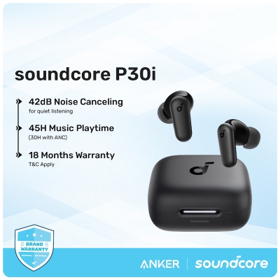 Picture of Anker Soundcore P30i True Wireless Earbuds With 40dB ANC, 36H Playtime, Bluetooth 5.3, IPX5
