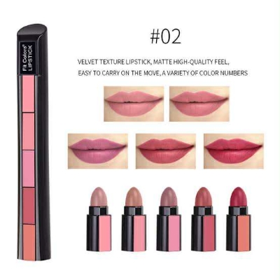 Picture of 5 In 1 Lipstick Set Non Stick Long Lasting Waterproof Velvet Matte Finish