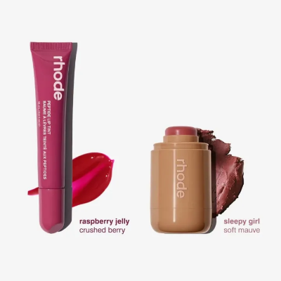 Picture of Rhode Sleepy Girl+Raspberry Jelly Pocket Blush + Peptide Lip Tint Combo