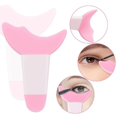Picture of 1 Pisce Resusable Eye Makeup Aid Silicone Eyeliner Eyebrow Stencils Face Cream Mask Applicator